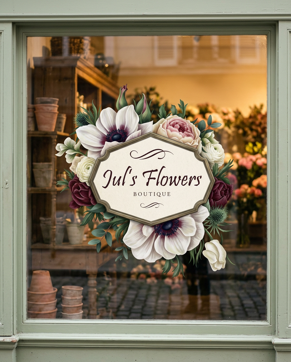 Jul's Flowers Logo