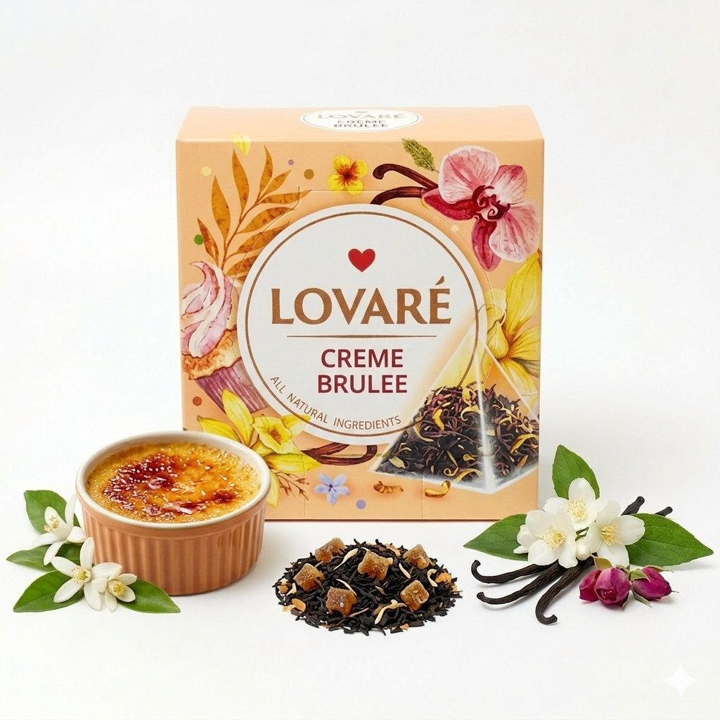תה עלים פרמיום LOVARE Creme Brulee